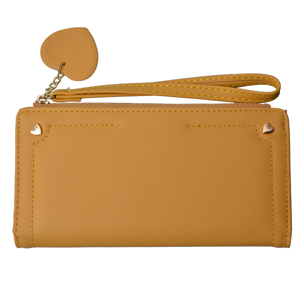 [JZWA0133Y] Portemonnee 19x11 cm geel