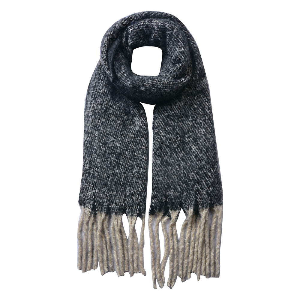 [MLSC0338Z] Sjaal 50x180 cm zwart