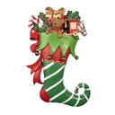 Wanddecoratie kerstsok 54x12x78 cm