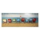 Wanddecoratie strandstoelen 160x7x60 cm
