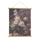 Wandkaart met bloemen 80x2x100 cm