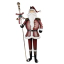 Decoratie kerstman 82x36x205 cm