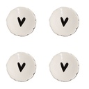 Deurknop set van 4 Ø 4x3/6 cm