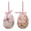 Decoratie hanger ei (set 2) Ø 9x12 cm