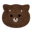 Vilten schaal beer 15x13x3 cm