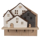Kapstok met vilten huizen 40x13x40 cm