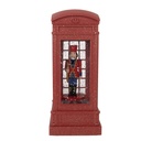 Decoratie telefooncel met notenkraker 9x9x21 cm / 3xAAA