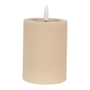 Kaars met LED Ø 8x13 cm / 2xAA