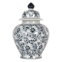 Decoratie pot met deksel Ø 14x21 cm