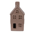 Decoratie huisje met LED 8x6x15 cm