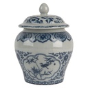 Decoratie pot met deksel Ø 9x13 cm