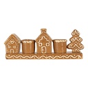 Kandelaar huisjes 21x4x8 cm
