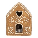 Decoratie huisje met LED 8x6x10 cm