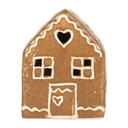 Decoratie huisje met LED 8x6x10 cm