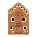 Decoratie huisje met LED 7x6x9 cm