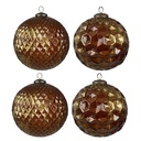 Doos kerstballen 33x33x16 cm / Ø 15x15 cm (set 4)