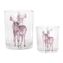 Waxinelichthouder (2) Ø 7x8 / 10x13 cm