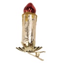 Knijper kerstornament kaars 5x4x9 cm