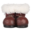 Decoratie bloempot laarzen kerstman 26x26x20 cm