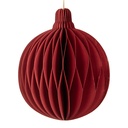 Papieren kerstbal Ø 8x10 cm