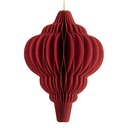 Papieren kerstbal Ø 9x12 cm