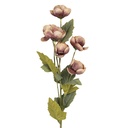 Decoratie tak met bloemen 10x10x63 cm