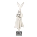 Decoratie konijn 14x12x47 cm