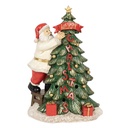 Decoratie kerstman met  boom LED 15x10x22 cm