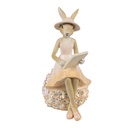 Decoratie konijn 10x9x17 cm