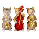 Decoratie katten 4x6x10 cm (set 3)