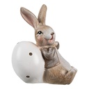 Decoratie konijn met ei 6x4x8 cm