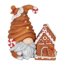 Decoratie kabouter met huisje en LED 14x9x15 cm