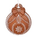 Decoratie hanger kerstbal 8x2x10 cm