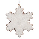 Decoratie hanger sneeuwvlok 9x1x10 cm