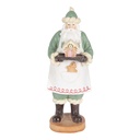 Decoratie kerstman 11x11x30 cm