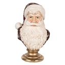 Decoratie buste kerstman 17x15x27 cm