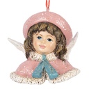 Decoratie hanger engel 8x7x7 cm