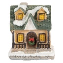Decoratie huisje met LED 5x5x6 cm