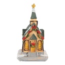 Decoratie huisje met LED 6x5x9 cm