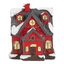 Decoratie huisje met LED 6x5x7 cm