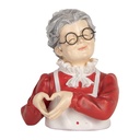 Decoratie kerstvrouw 19x18x23 cm