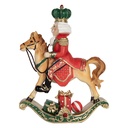 Decoratie notenkraker op hobbelpaard 24x8x31 cm