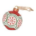 Decoratie hanger kerstbal met LED Ø 12x14 cm