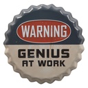 Tekstbord Ø 13x2 cm