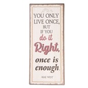 Tekstbord 13x1x30 cm