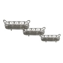 Ijzeren mand (3) 55x25x16 / 48x22x14 / 41x18x12 cm