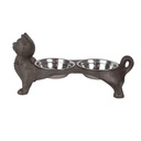 Dieren voerbak 39x15x19 cm / 2x225 ml