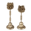 Kandelaar (set van 2) Ø 9x27 / Ø 9x22 cm