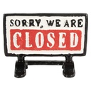 Tekstbord open / closed 16x7x12 cm