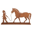 Decoratie kind met paard 42x7x22 cm